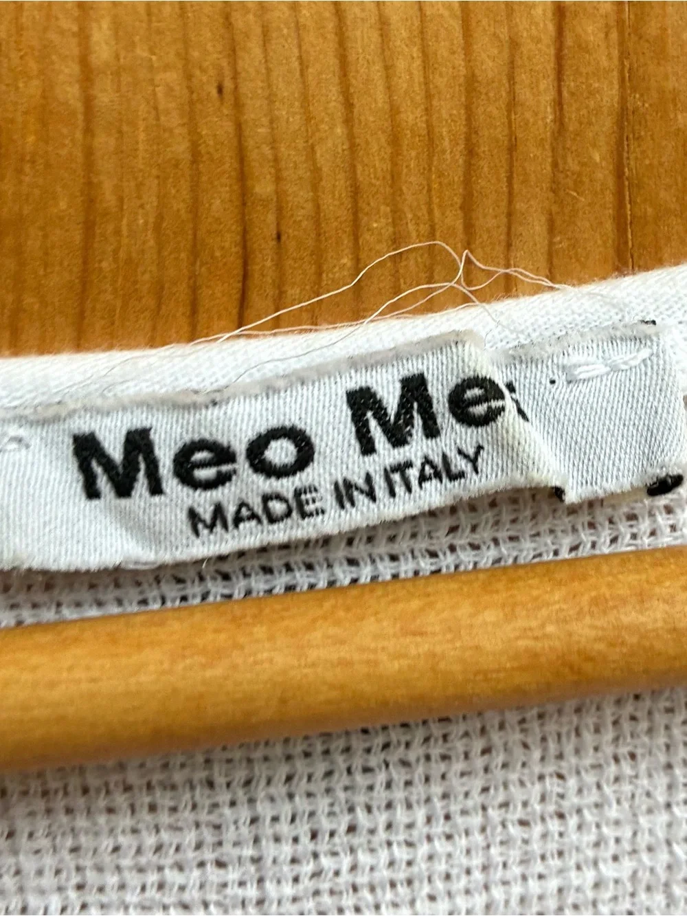 Meo Meli White Linen Summer Gauze Top Sz Large